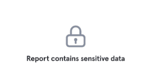 Sensitive Data Warning